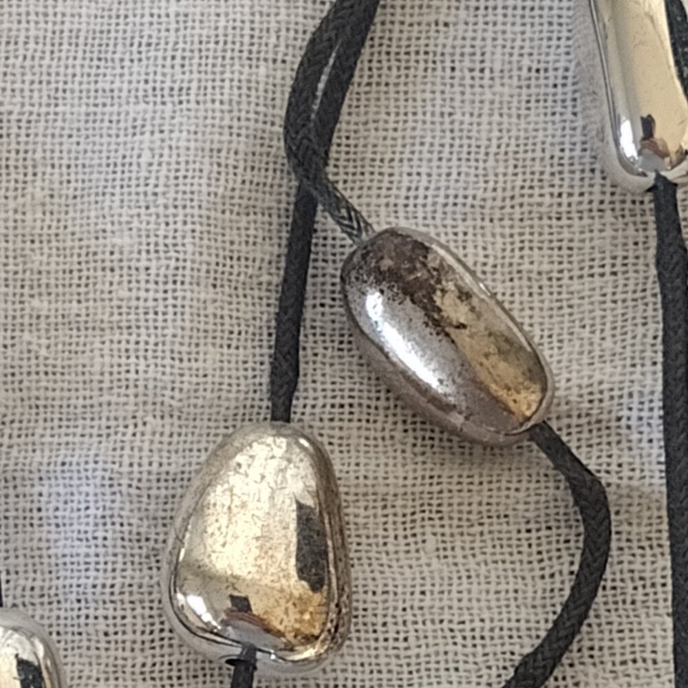 Avon Multistrand Corded Necklace Silver Tone - Picture 8 of 11